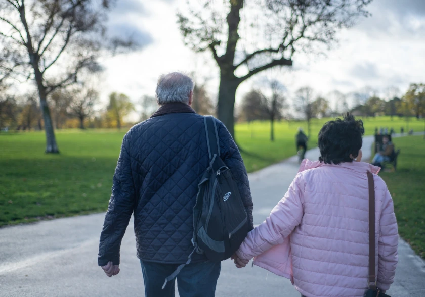 Couple walking - get into shape 