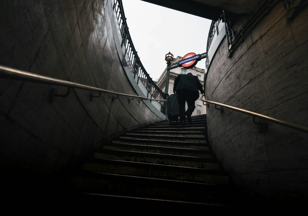 take care on stairs - fall prevention